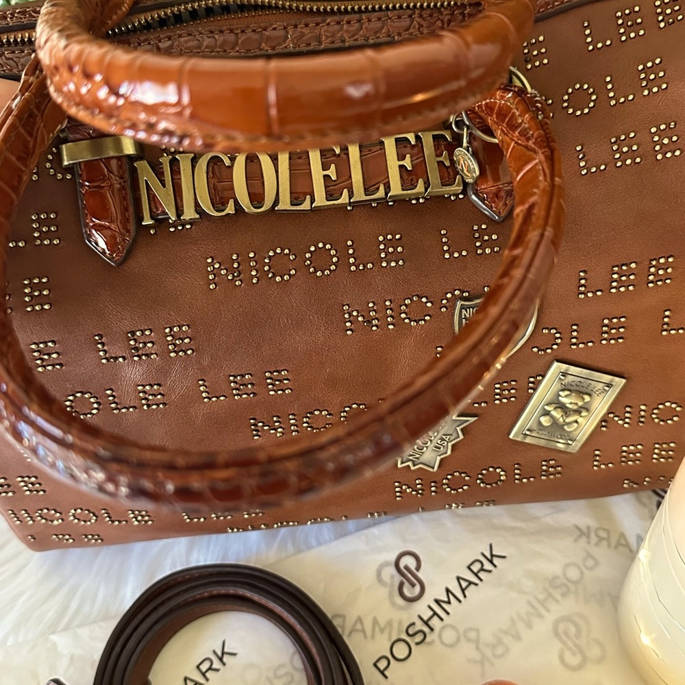 NICOLE LEE Studded Satchel. Authentic. - Picture 15 of 15